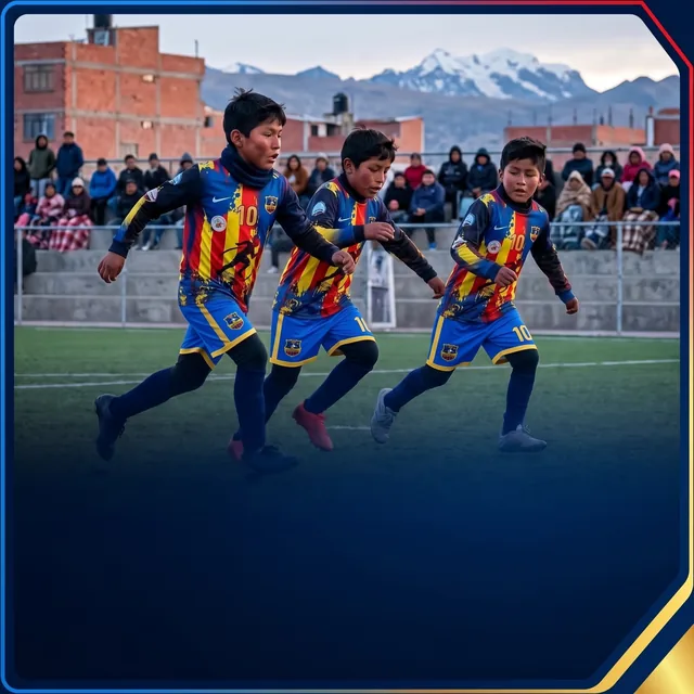 Jugadores de Nuevas Estrellas corriendo tras el balón